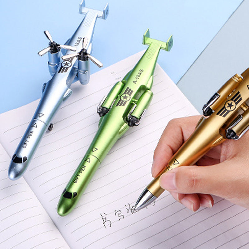 Airplane Design Metal Ballpoint Pen – Creative Aircraft Shape Gift Pen for Kids & Adults