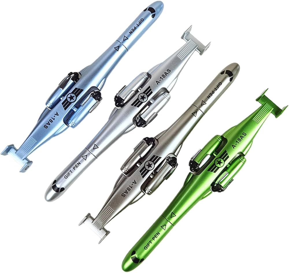 Airplane Design Metal Ballpoint Pen – Creative Aircraft Shape Gift Pen for Kids & Adults