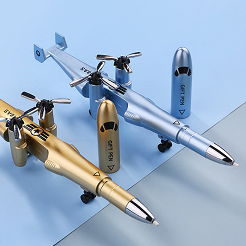 Airplane Design Metal Ballpoint Pen – Creative Aircraft Shape Gift Pen for Kids & Adults