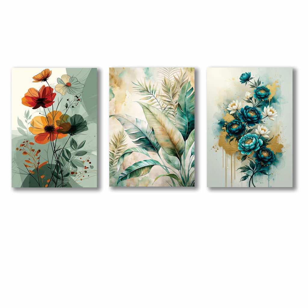 Set of 3 Premium Wall Art Photo Tiles – Modern Home Decor