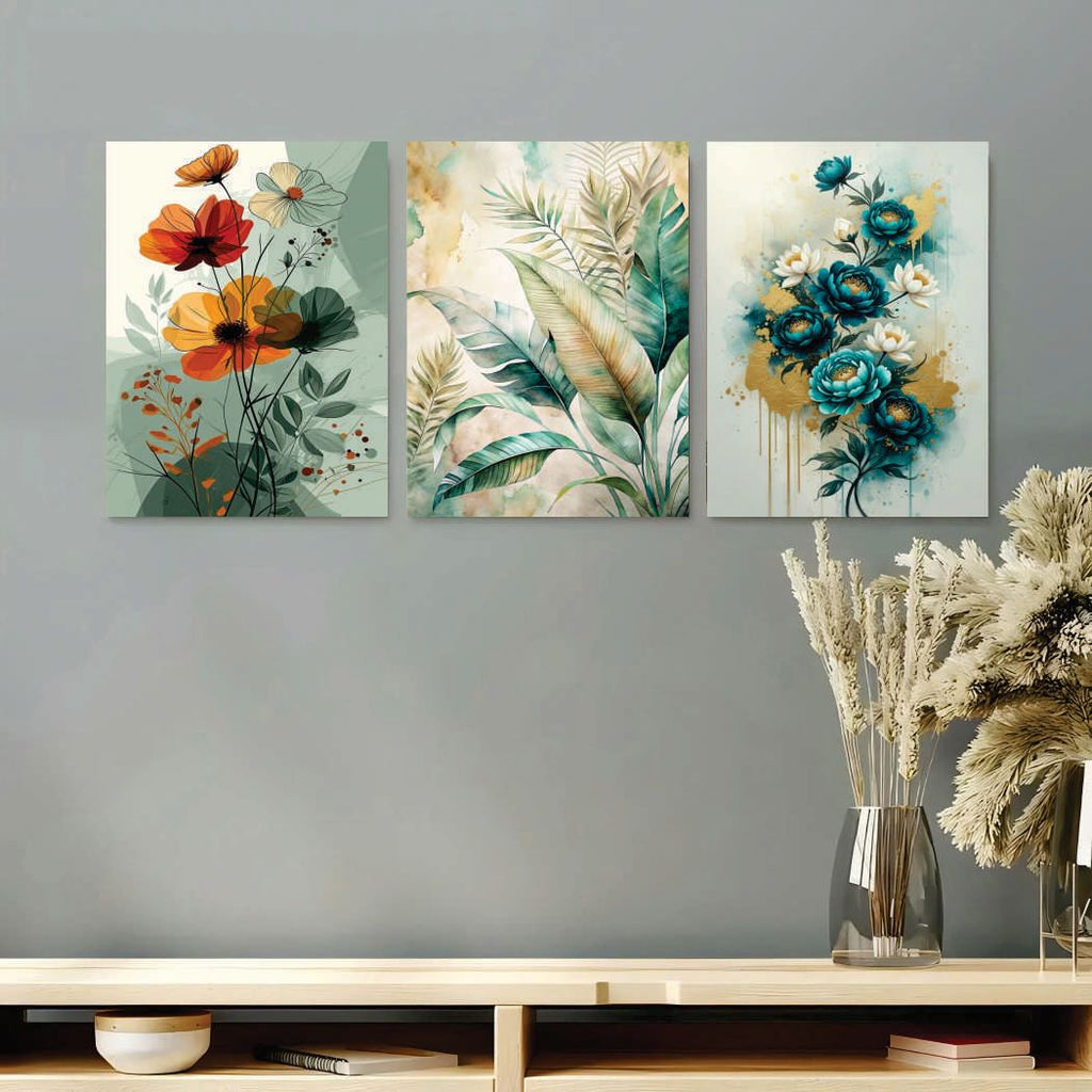 Set of 3 Premium Wall Art Photo Tiles – Modern Home Decor