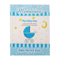 Baby Record Book Blue Yellow Design