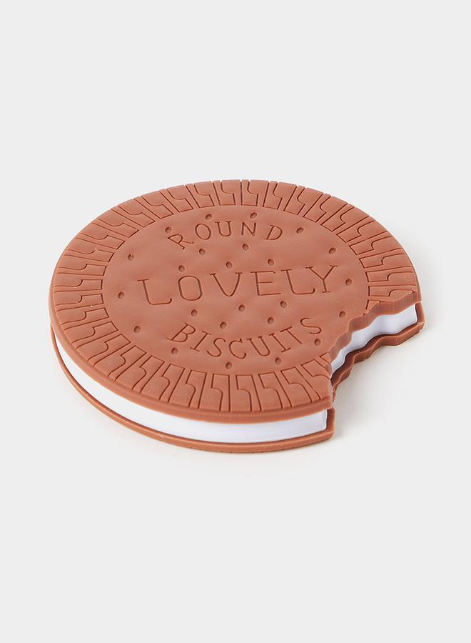 Biscuit Shaped Notebook Brown