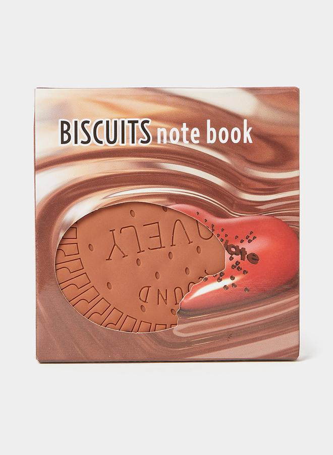 Biscuit Shaped Notebook Brown
