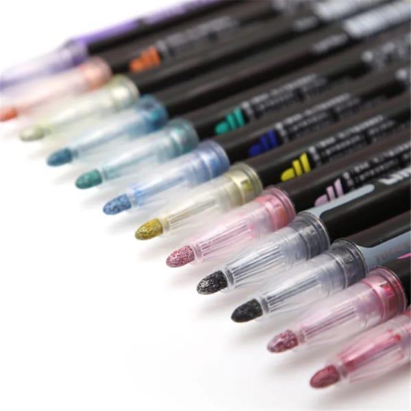 Double Line Art Marker Pens Waterproof UV Resistant
