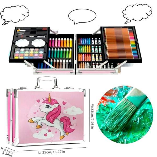 Pink Unicorn Art Kit for Kids 145 Pcs