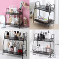 Black 2-Tier Desk Organizer for Home & Office Storage