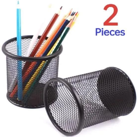 Black Metal Pen Holder Pack of 2