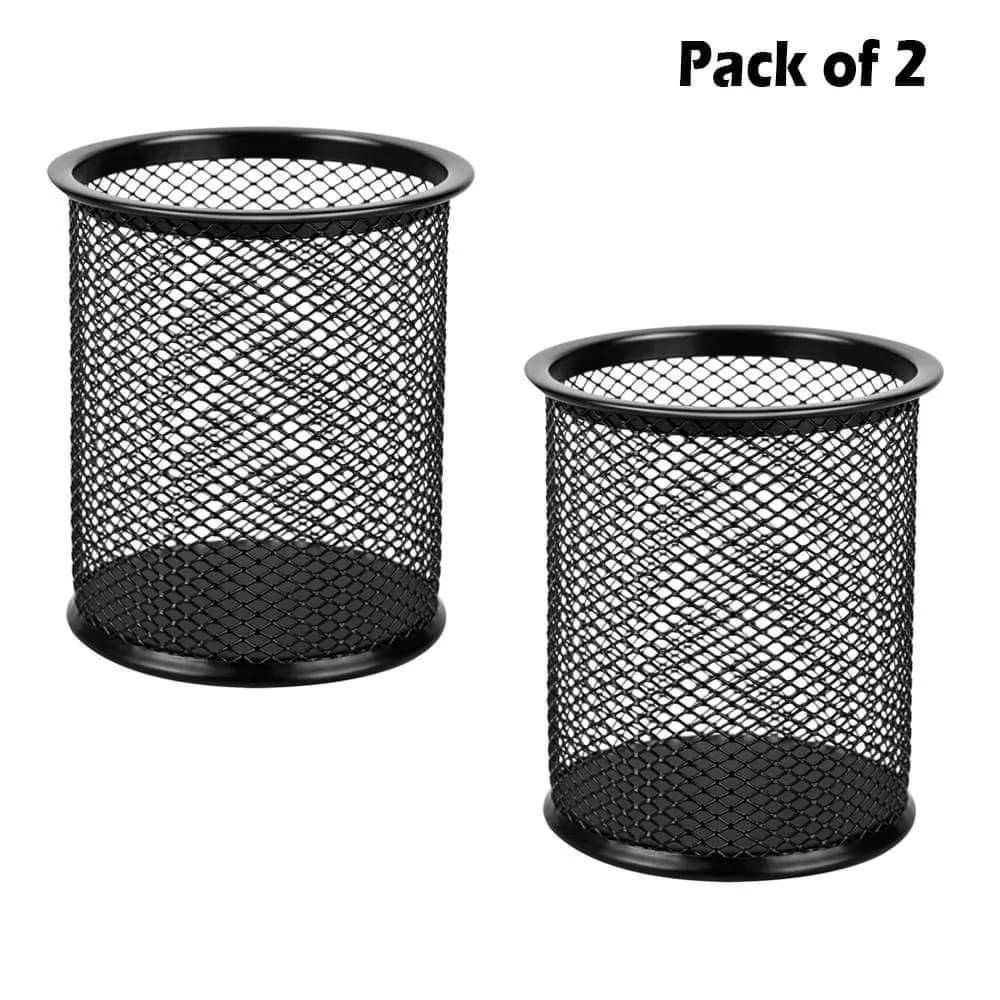 Black Metal Pen Holder Pack of 2