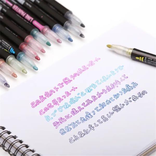 Double Line Art Marker Pens Waterproof UV Resistant