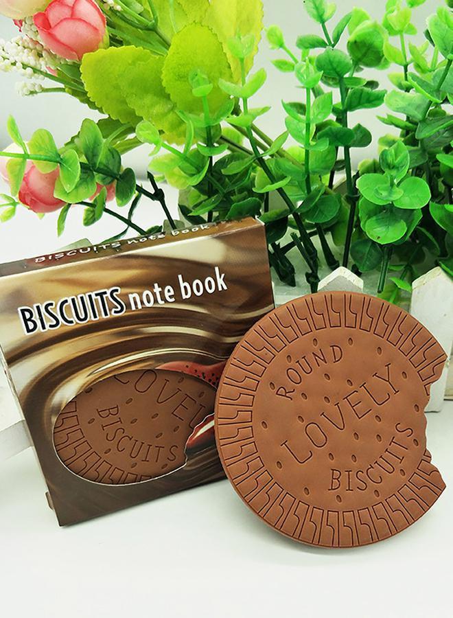 Biscuit Shaped Notebook Brown