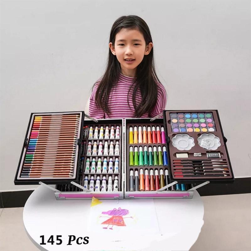 Pink Unicorn Art Kit for Kids 145 Pcs
